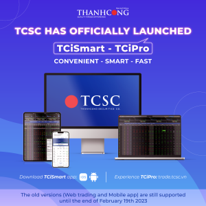 TCSC HAS OFFICIALLY LAUNCHED NEW STOCK TRADING APP TCiSmart AND WEB TRADING TCiPro