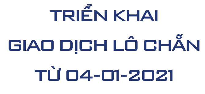 TCSC triển khai giao dịch lô chẵn 100 cổ phiếu sàn HOSE từ 4-1-2021